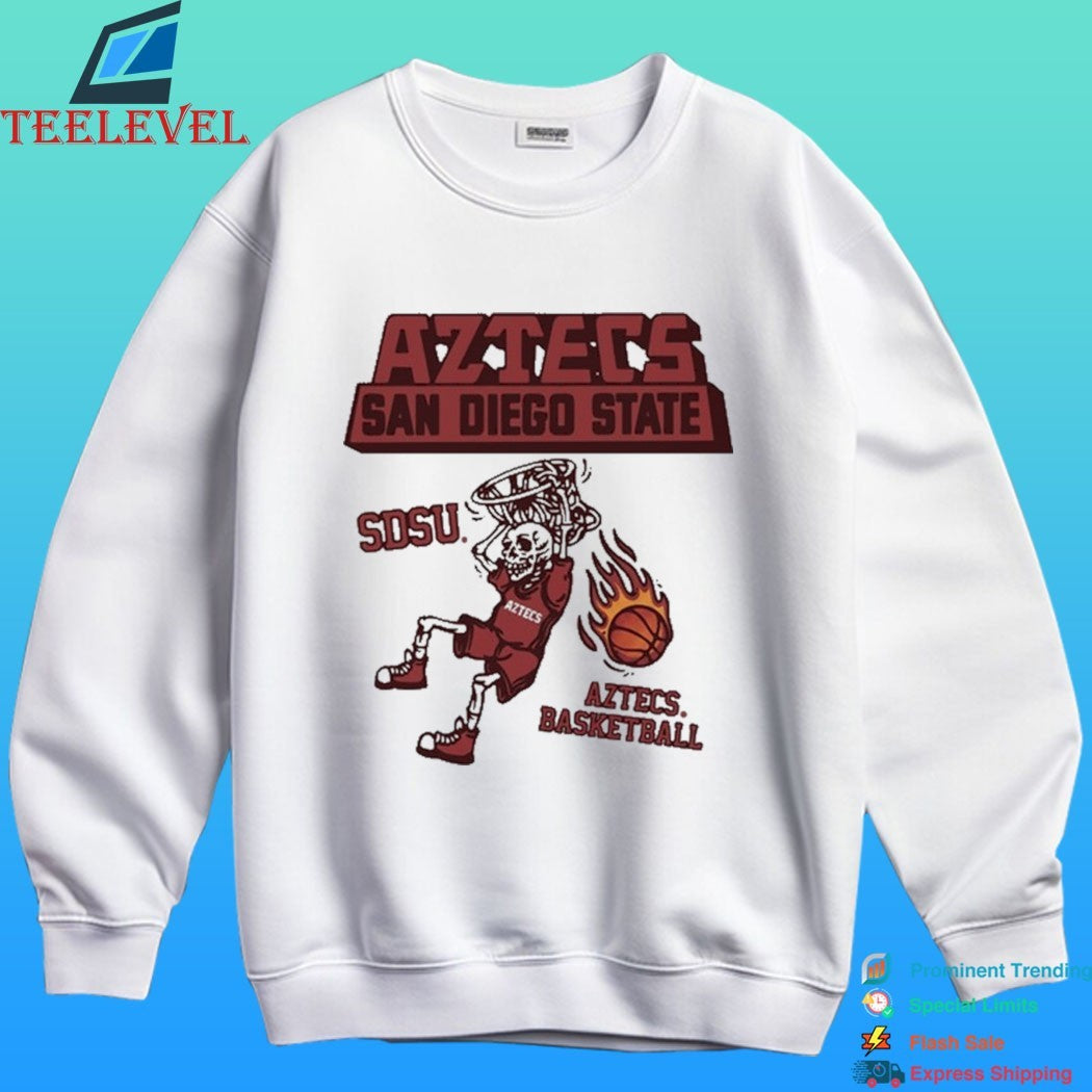 Aztecs San Diego State Skeleton Sdsu Aztecs Basketball Shirt