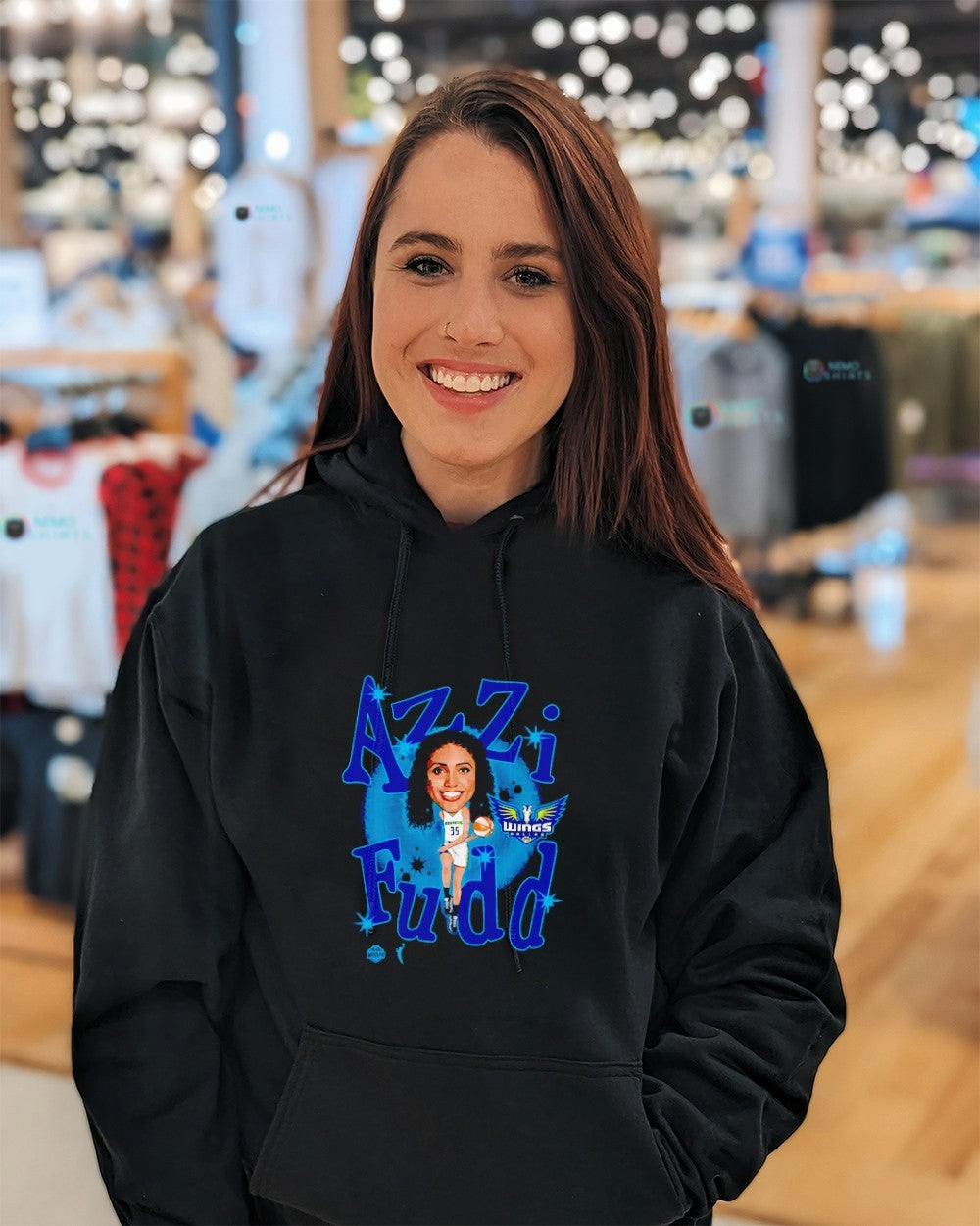 Azzi Fudd 2026 WNBA Draft Dallas Wings cartoon shirt