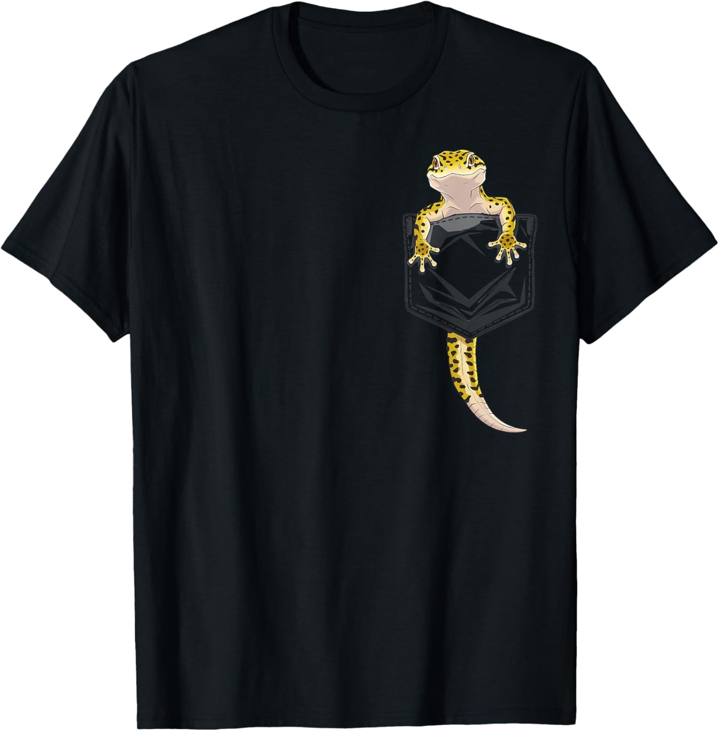 Cute Lizard Reptile Leopard Gecko Pocket Gifts Men Women Kid T-Shirt