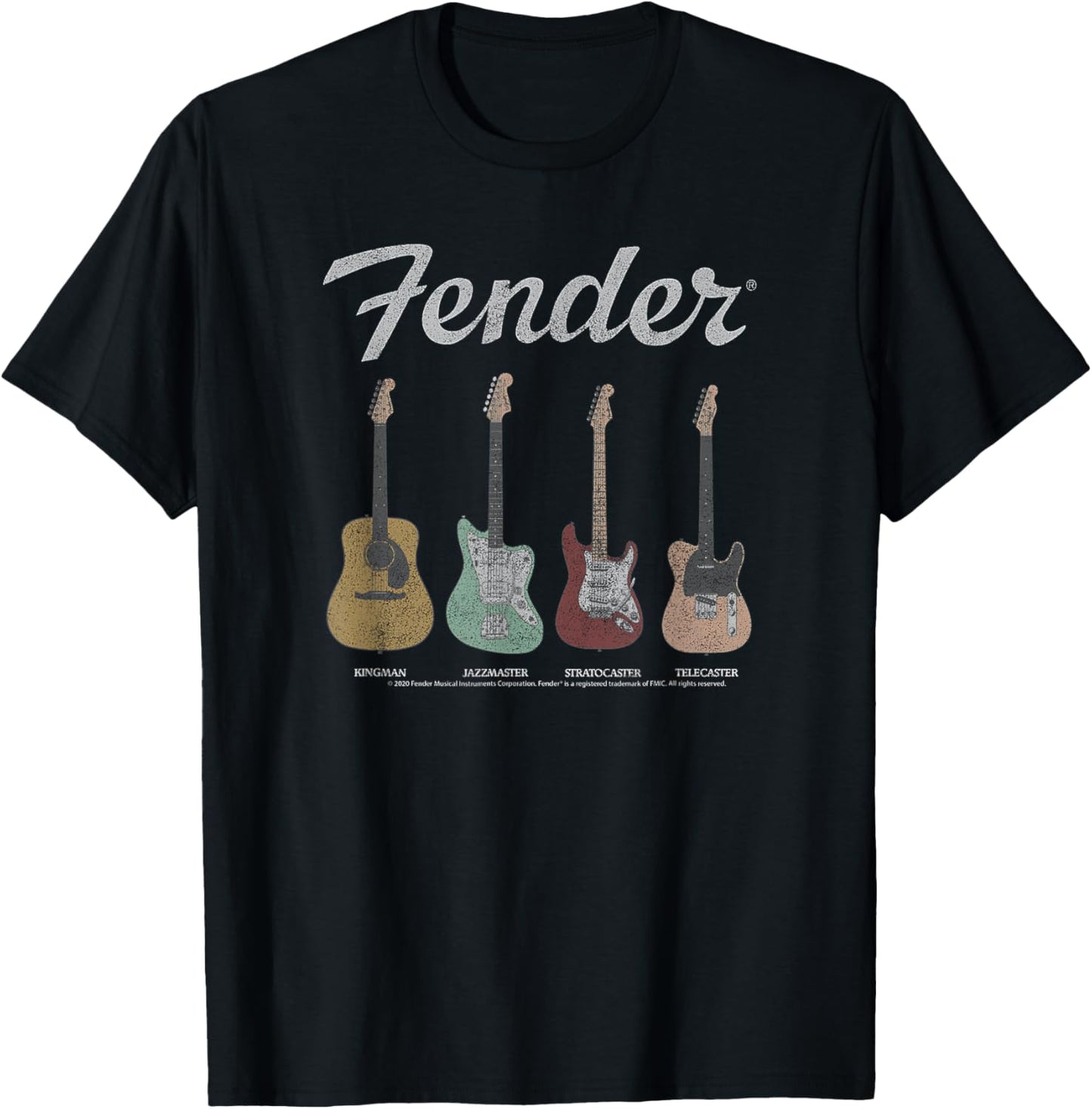 Vintage Guitar Lineup T-Shirt Small
