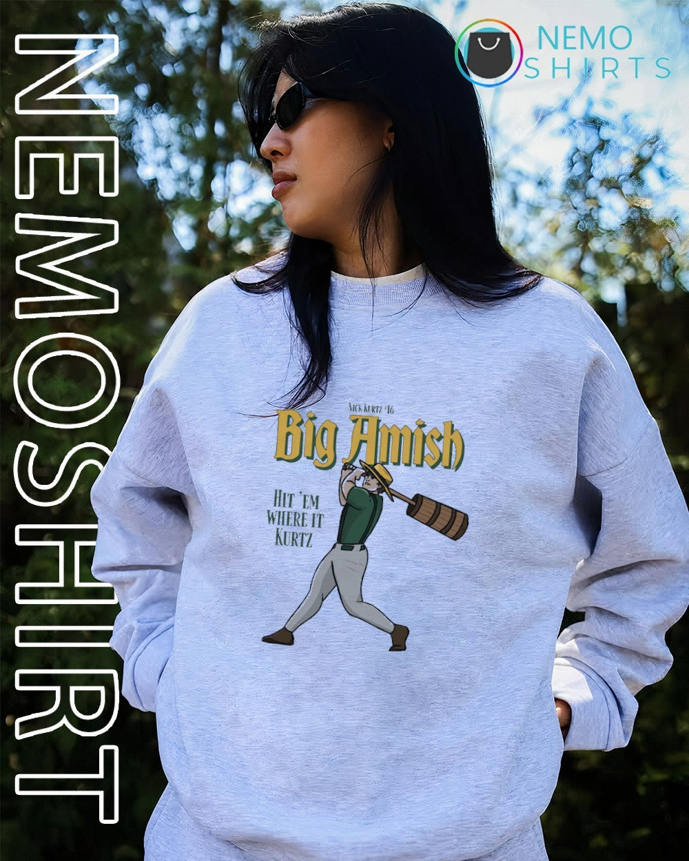 Big Amish Nick Kurtz Athletics hit ’em where it Kurtz shirt