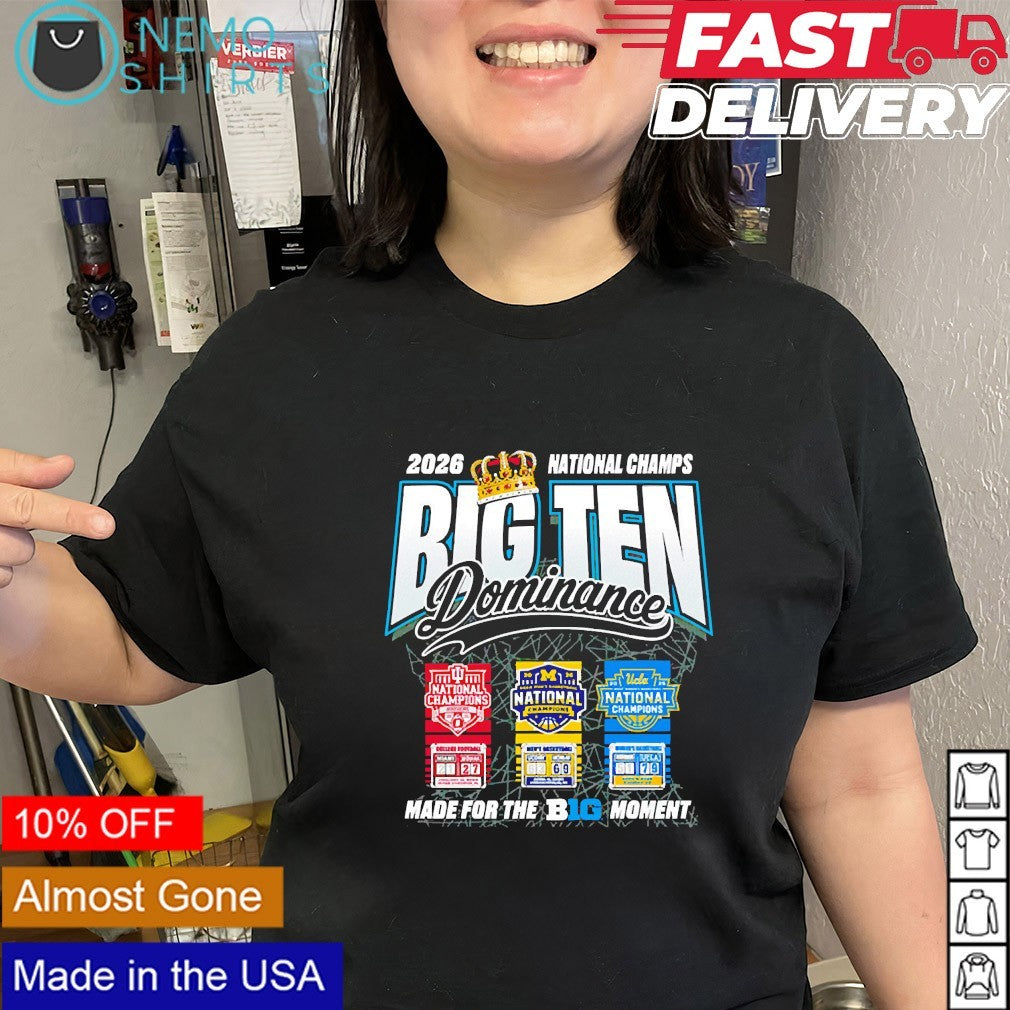 Big Ten Trifecta 2026 National champs Hoosiers Wolverines UCLA shirt