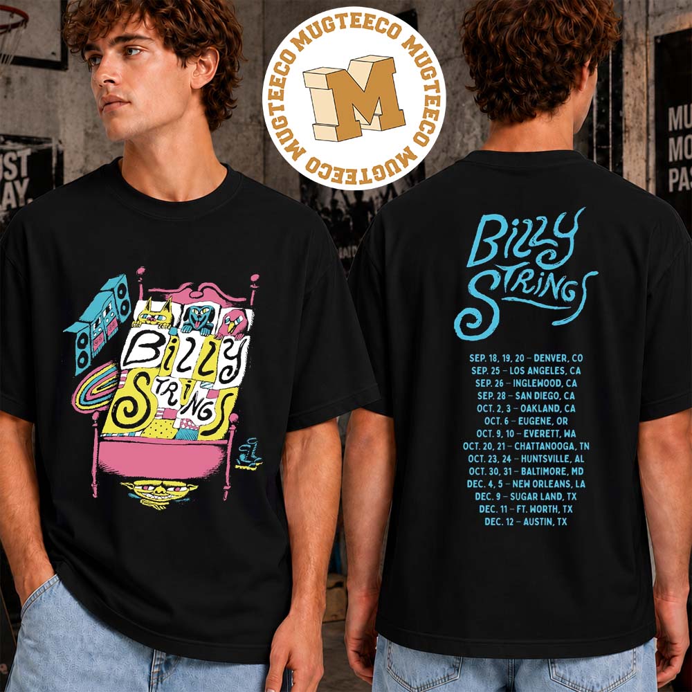 Billy Strings Fall Tour 2026 Quilt Tee with Dates Two Sided Unisex T-Shirt