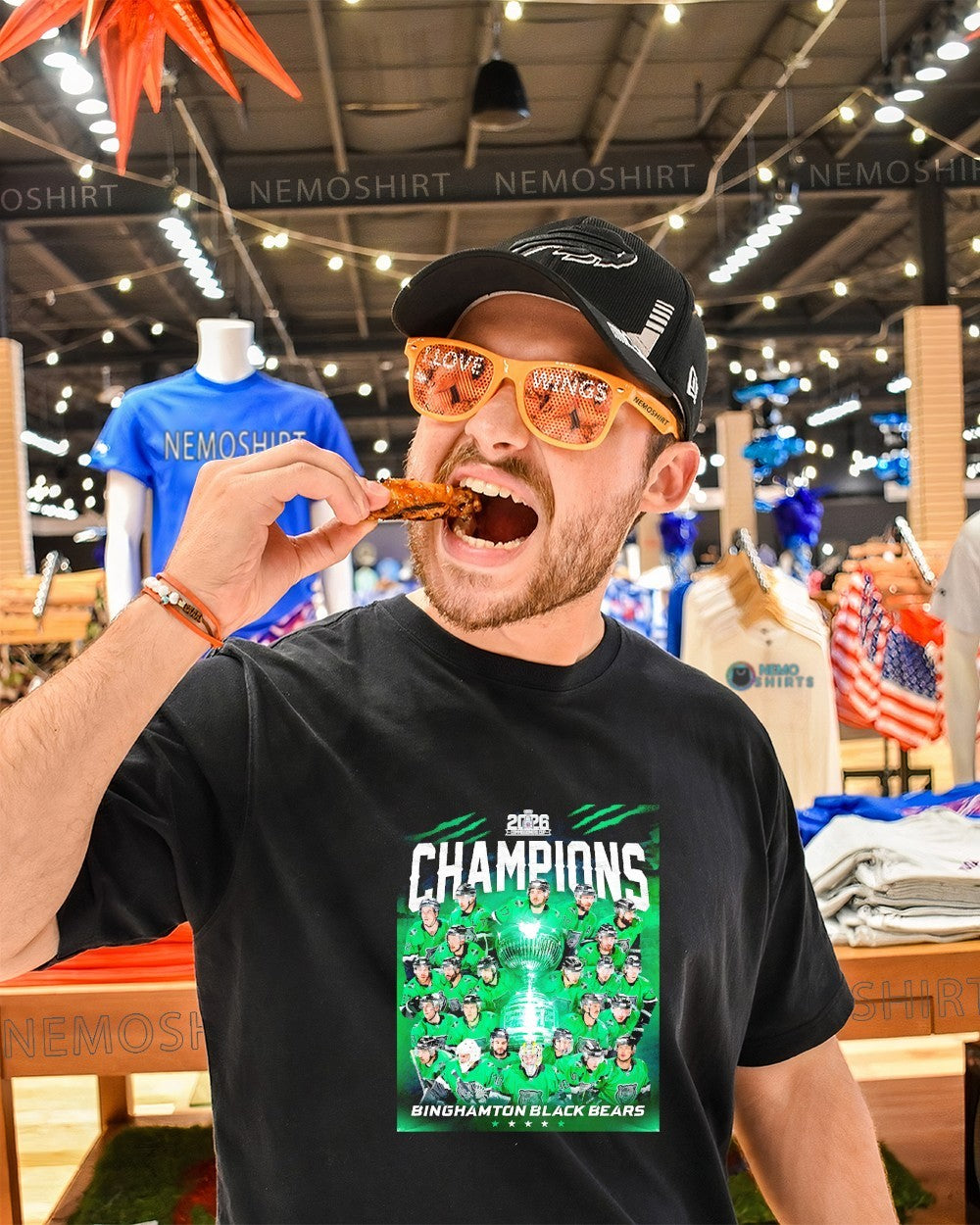Binghamton Black Bears 2026 Commissioner’s Cup Champions trophy shirt