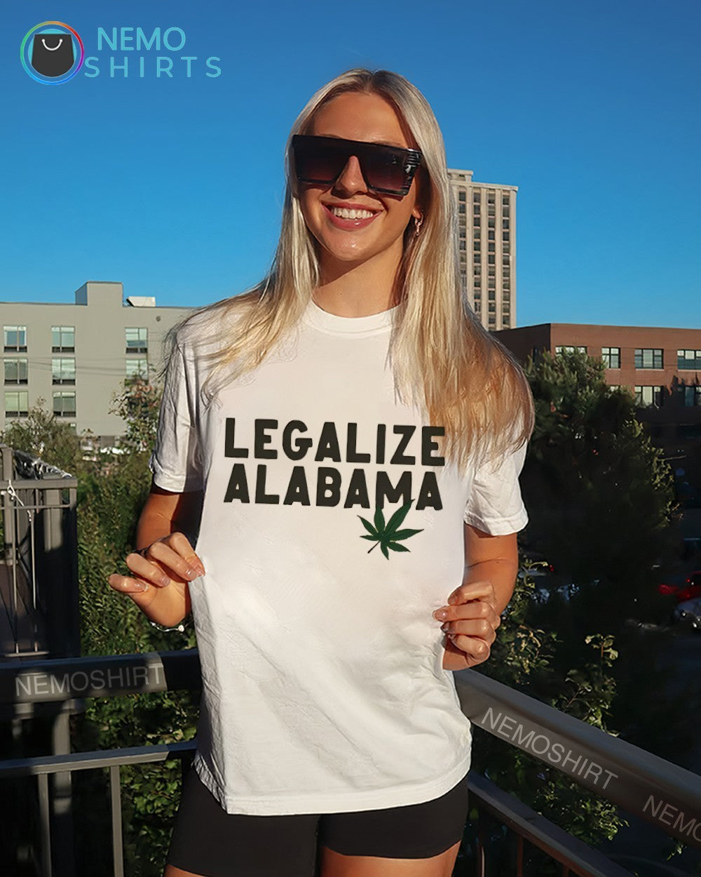 Birmingham Mayor wearing legalize Alabama shirt