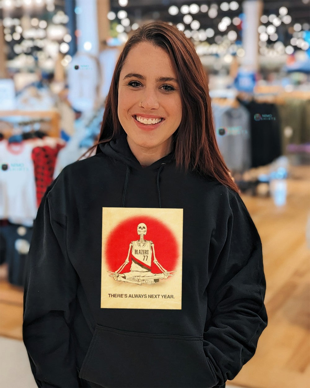 Blazers skeleton player there’s always next year shirt