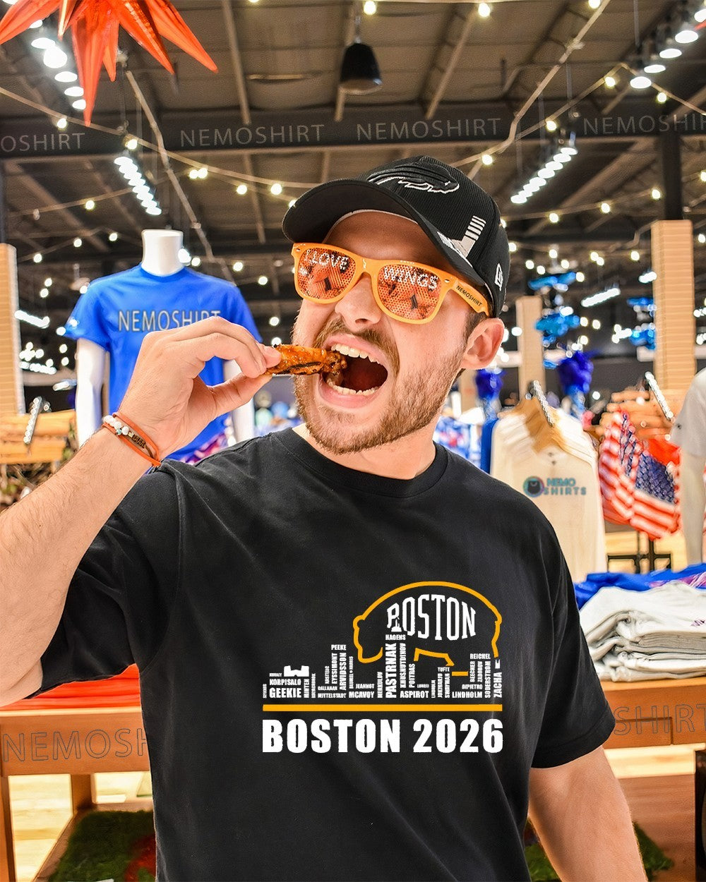 Boston Bruins 2026 logo city names shirt
