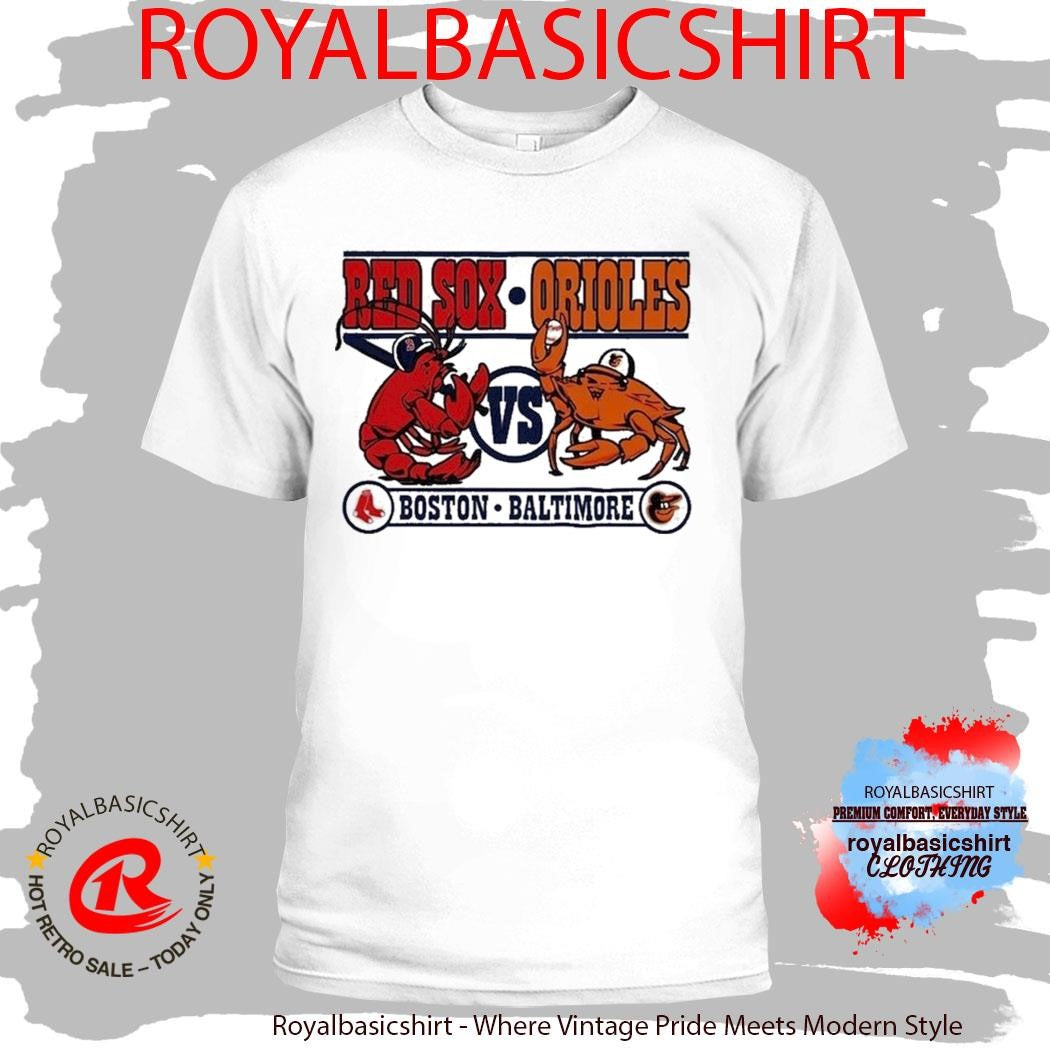 Boston Red Sox Vs Baltimore Orioles Lobster and Crab Shirt
