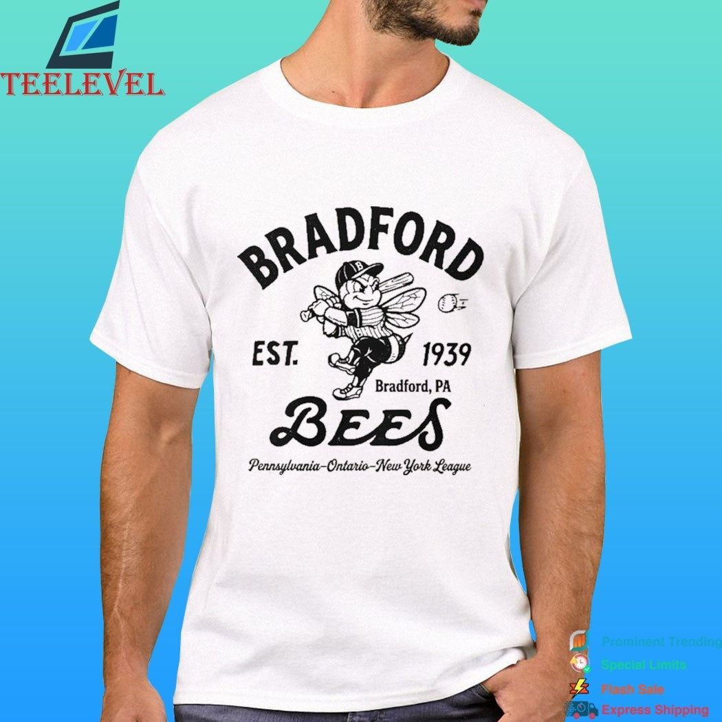 Bradford Bees Baseball Bradford Pa Est 1939 Pennsylvania Ontario New York League Shirt