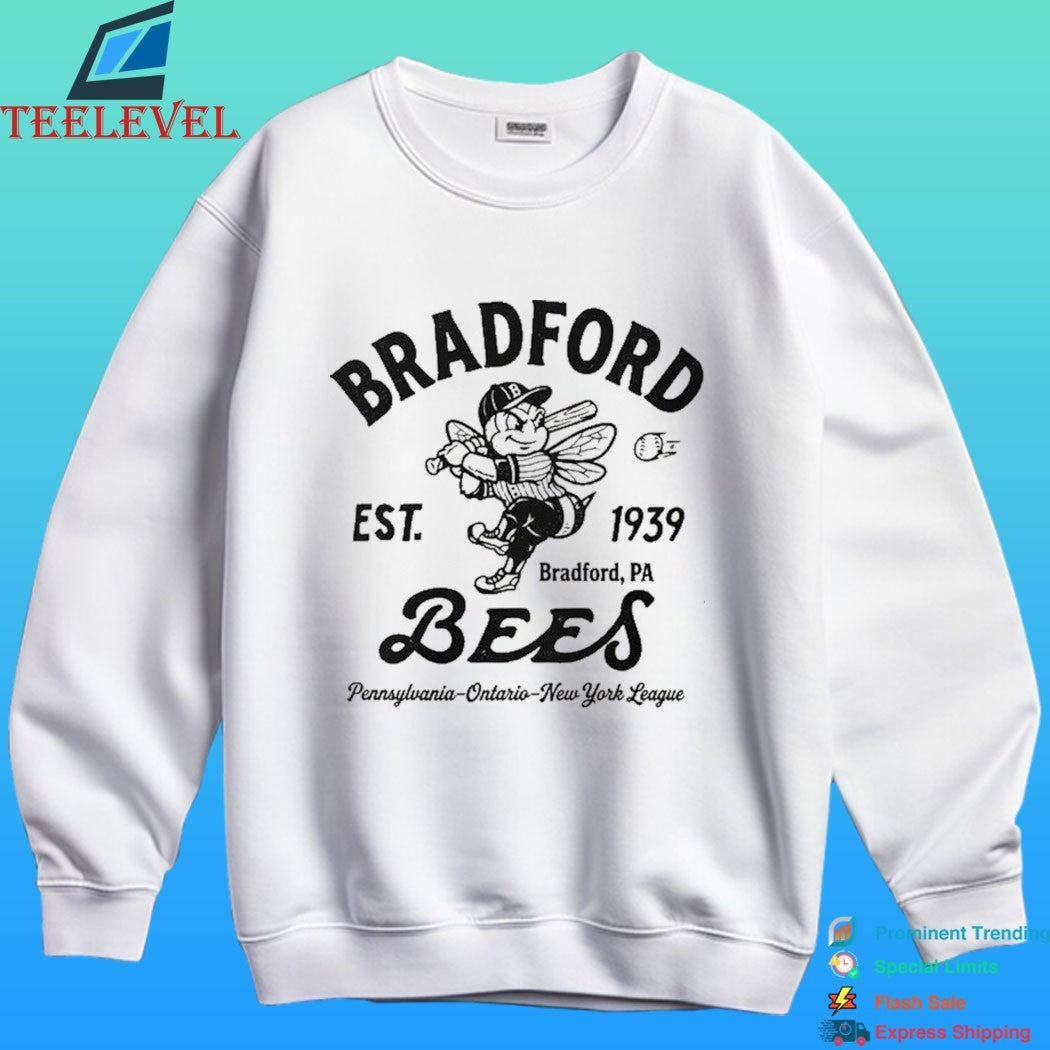 Bradford Bees Baseball Bradford Pa Est 1939 Pennsylvania Ontario New York League Shirt