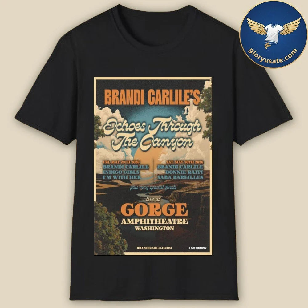 Brandi Carlile Tour May 2026 Live Gorge Amphitheatre Washington Poster Tee (1)