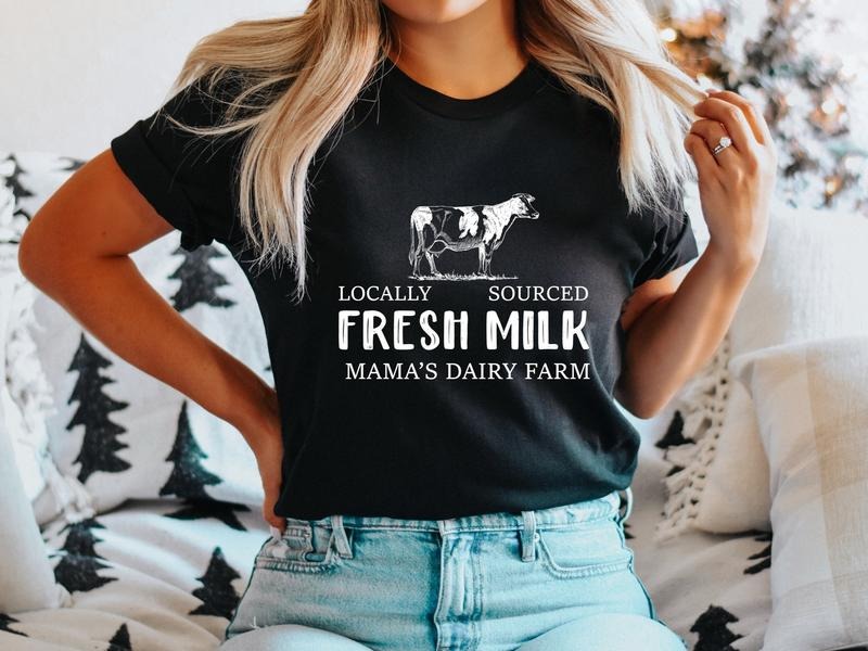 Breastfeeding Locally Sourced Fresh Milk Mama'S Dairy Farm Short Sleeve Breast Feeding Mom Baby Shower Breastfeeding Nursing (1)