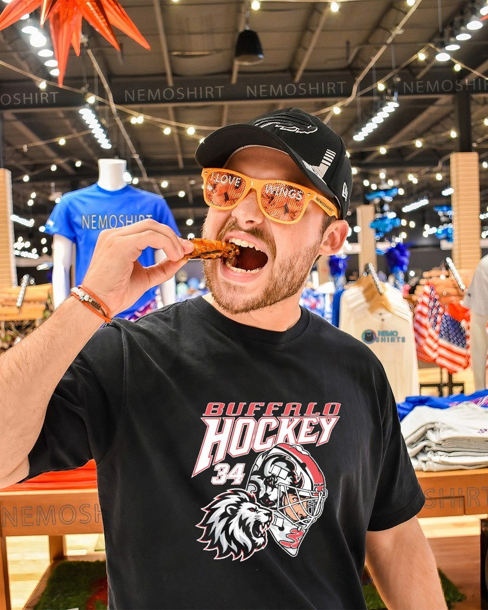 Buffalo Hockey 34 The Lyons Den shirt