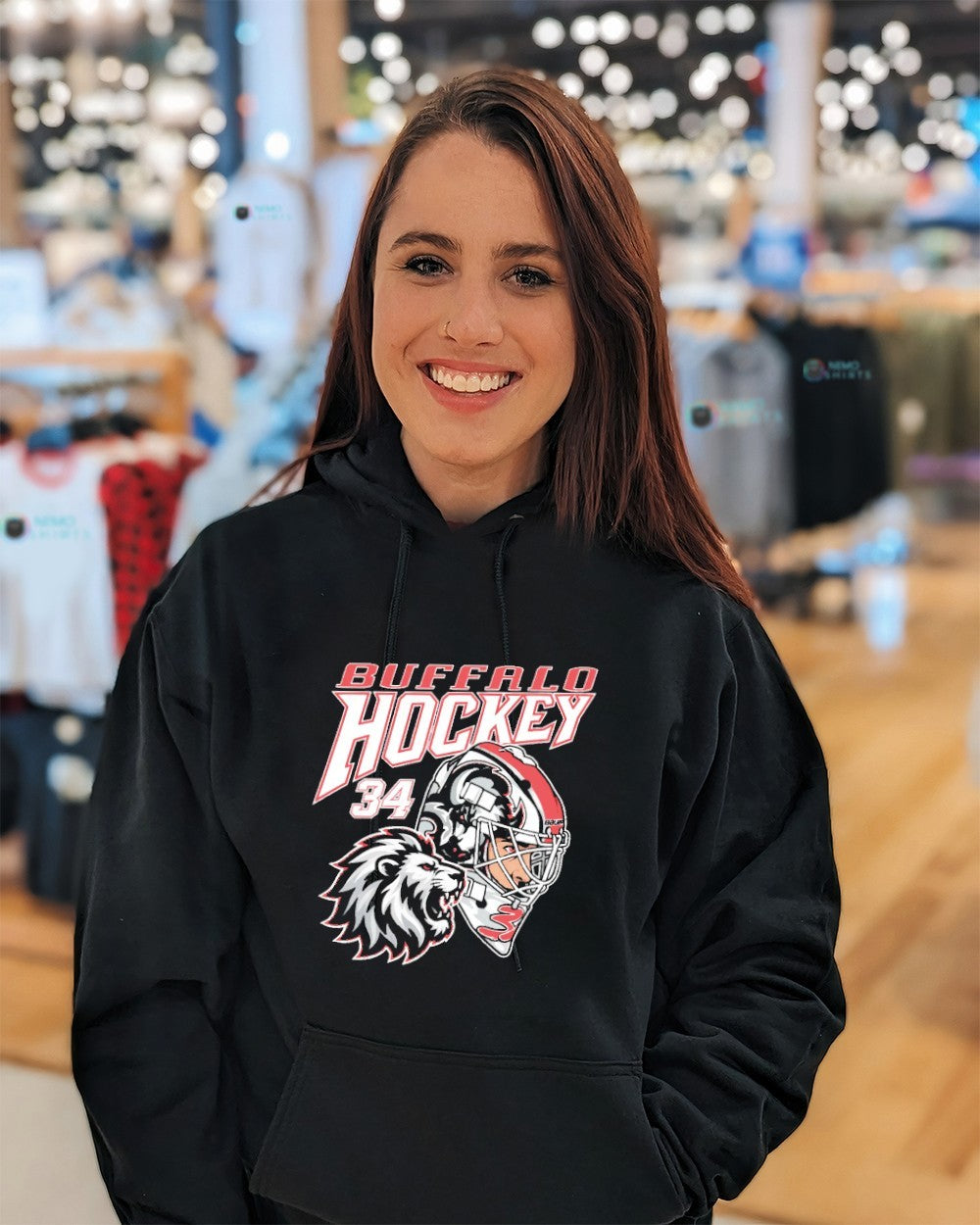 Buffalo Hockey 34 The Lyons Den shirt