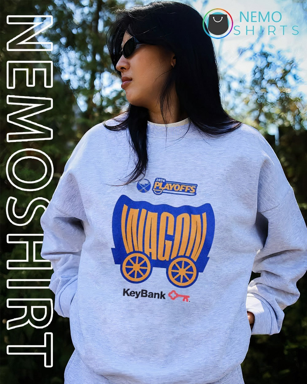Buffalo Sabres 2026 Playoffs wagon keybank shirt