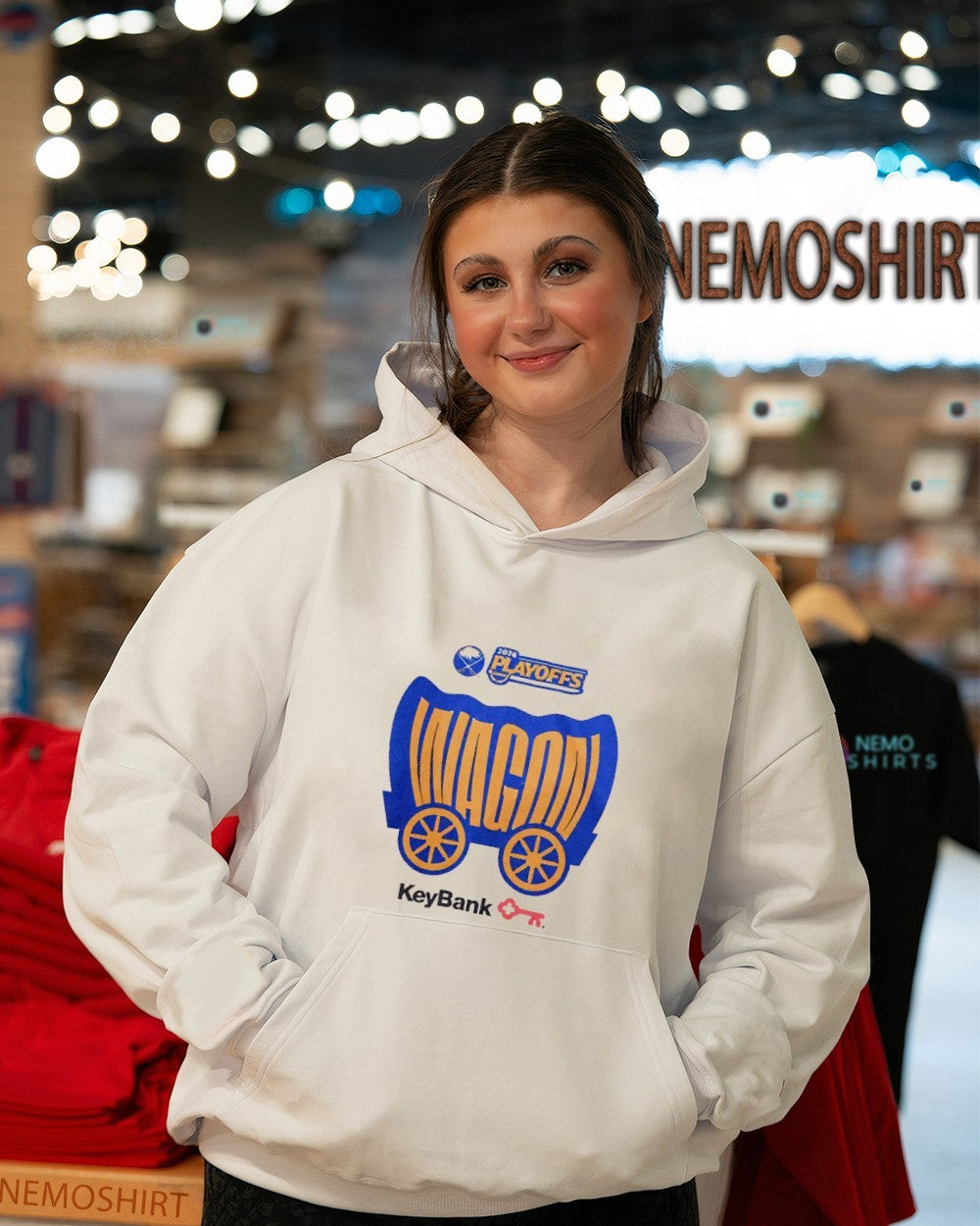 Buffalo Sabres 2026 Playoffs wagon keybank shirt