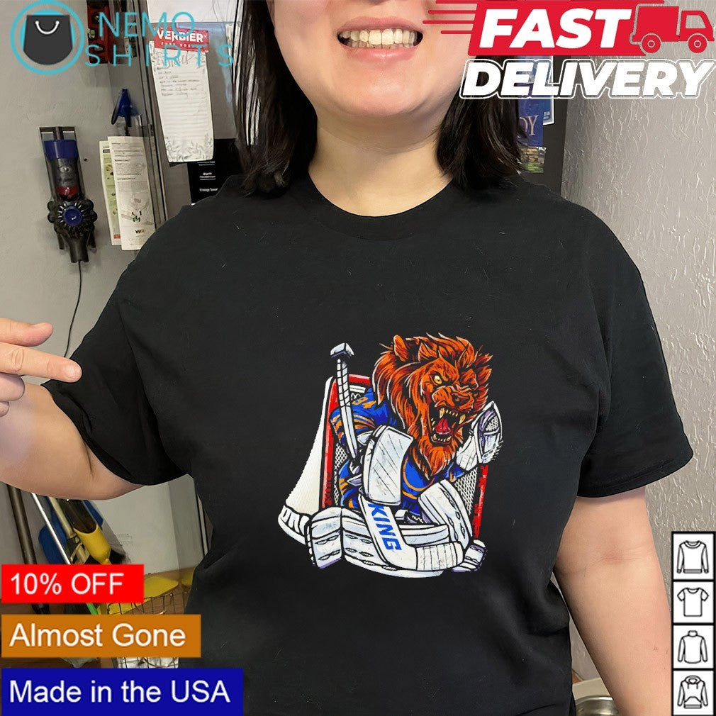 Buffalo Sabres goalie Alex Lyon lyon’s den shirt
