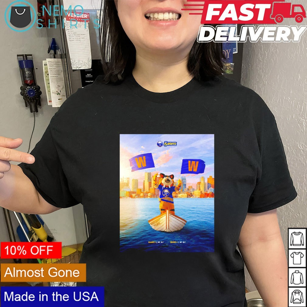 Buffalo Sabres hockey 2026 NHL Playoffs mascot on a boat shirt