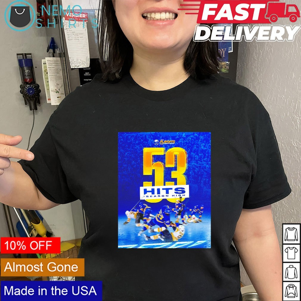Buffalo Sabres hockey 2026 playoffs 53 hits season high shirt