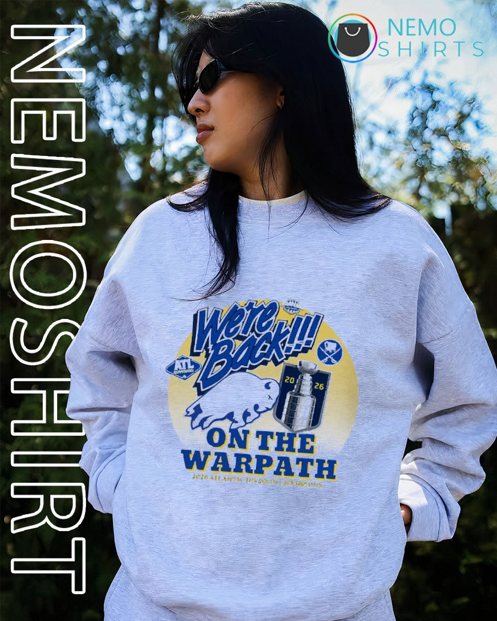 Buffalo Sabres we’re back on the warpath 2026 Atlantic Division champions shirt