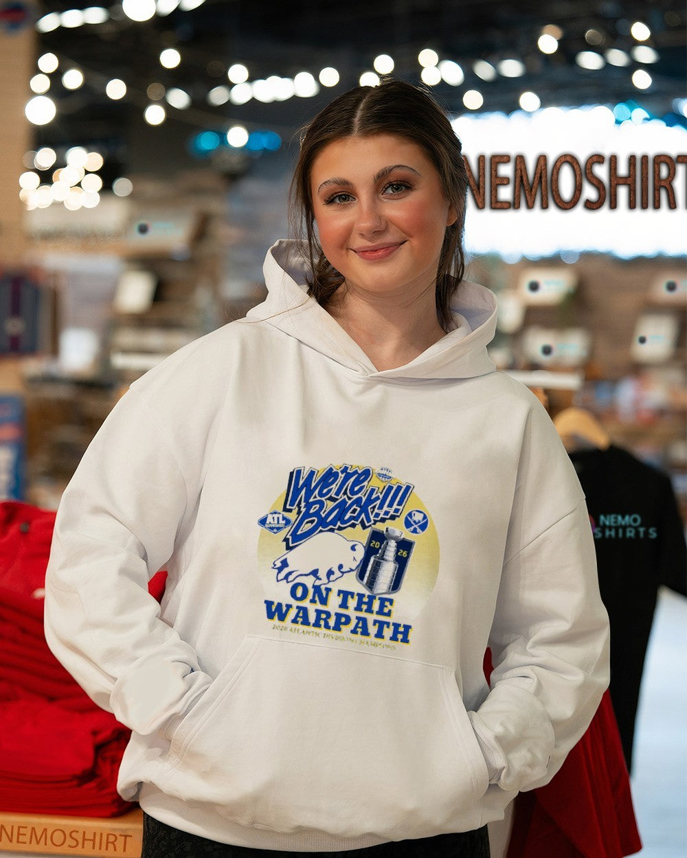 Buffalo Sabres we’re back on the warpath 2026 Atlantic Division champions shirt