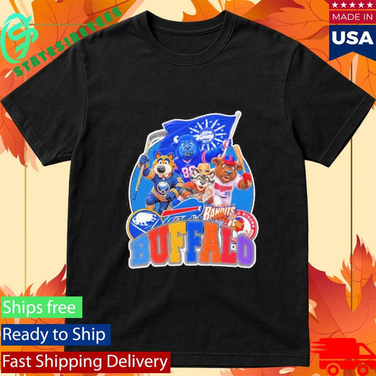 Buffalo sports mascot squad flag Shirt
