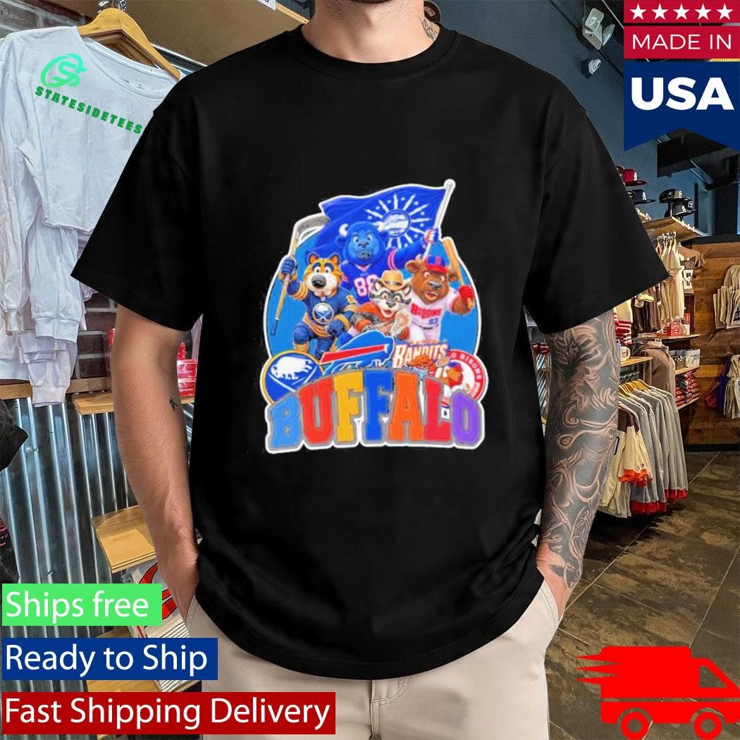 Buffalo sports mascot squad flag Shirt