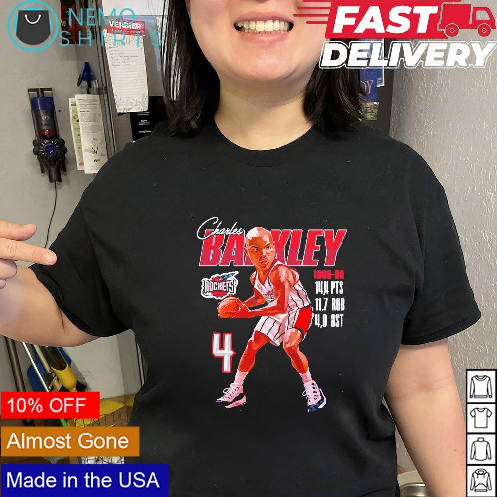 Charles Barkley 4 Houston Rockets 1996-2000 14.4 pts 11.7 rob 4.0 ast shirt