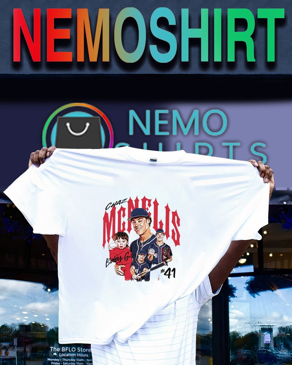 Chaz McNelis 41 Arizona Wildcats baseball collage shirt