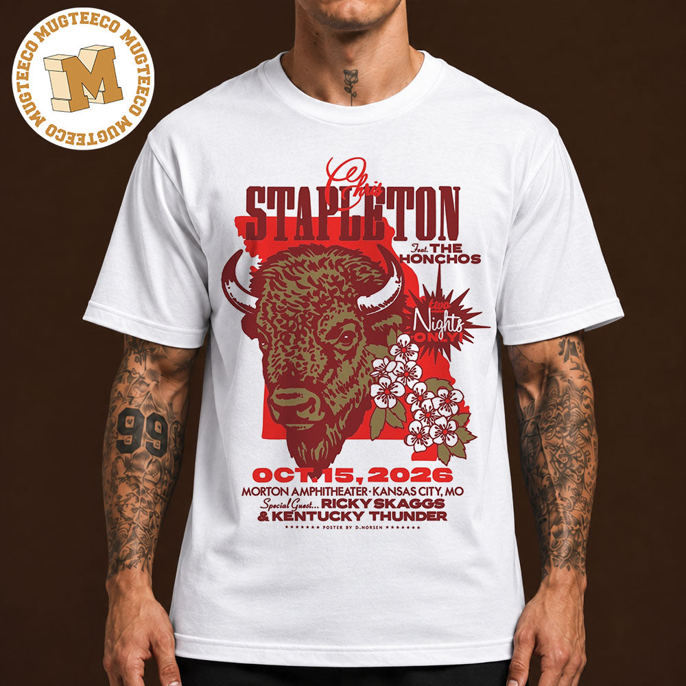 Chris Stapleton Kansas City MO 2026 Event Poster At Morton Amphitheater On October 15 2026 Unisex T-Shirt