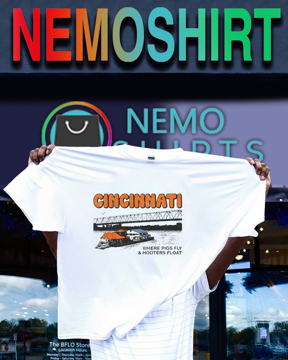 Cincinnati Cincy Where Hooters Float shirt