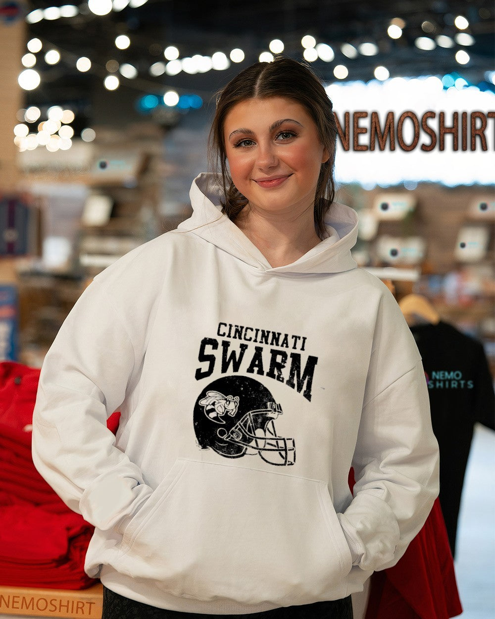 Cincinnati Swarm Hornet football helmet shirt