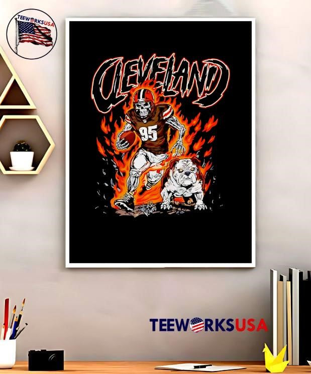 Cleveland Browns Football Skeleton art shirt