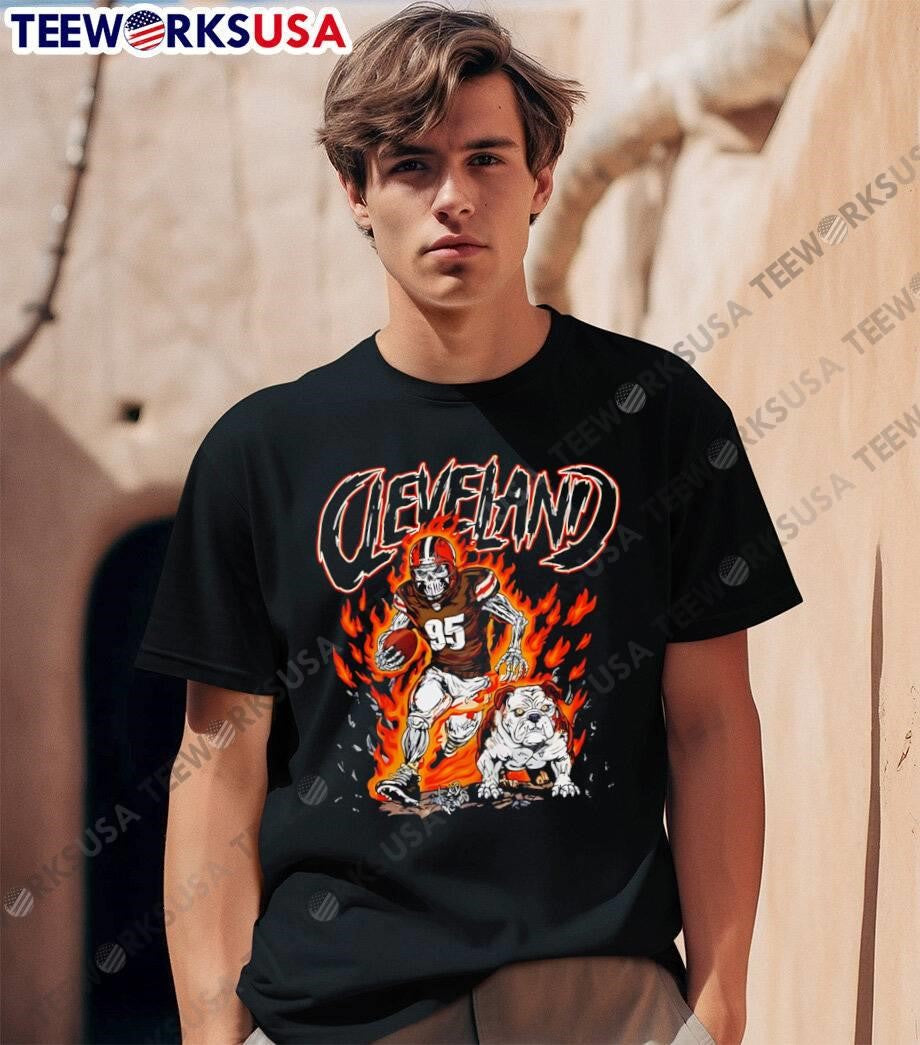 Cleveland Browns Football Skeleton art shirt