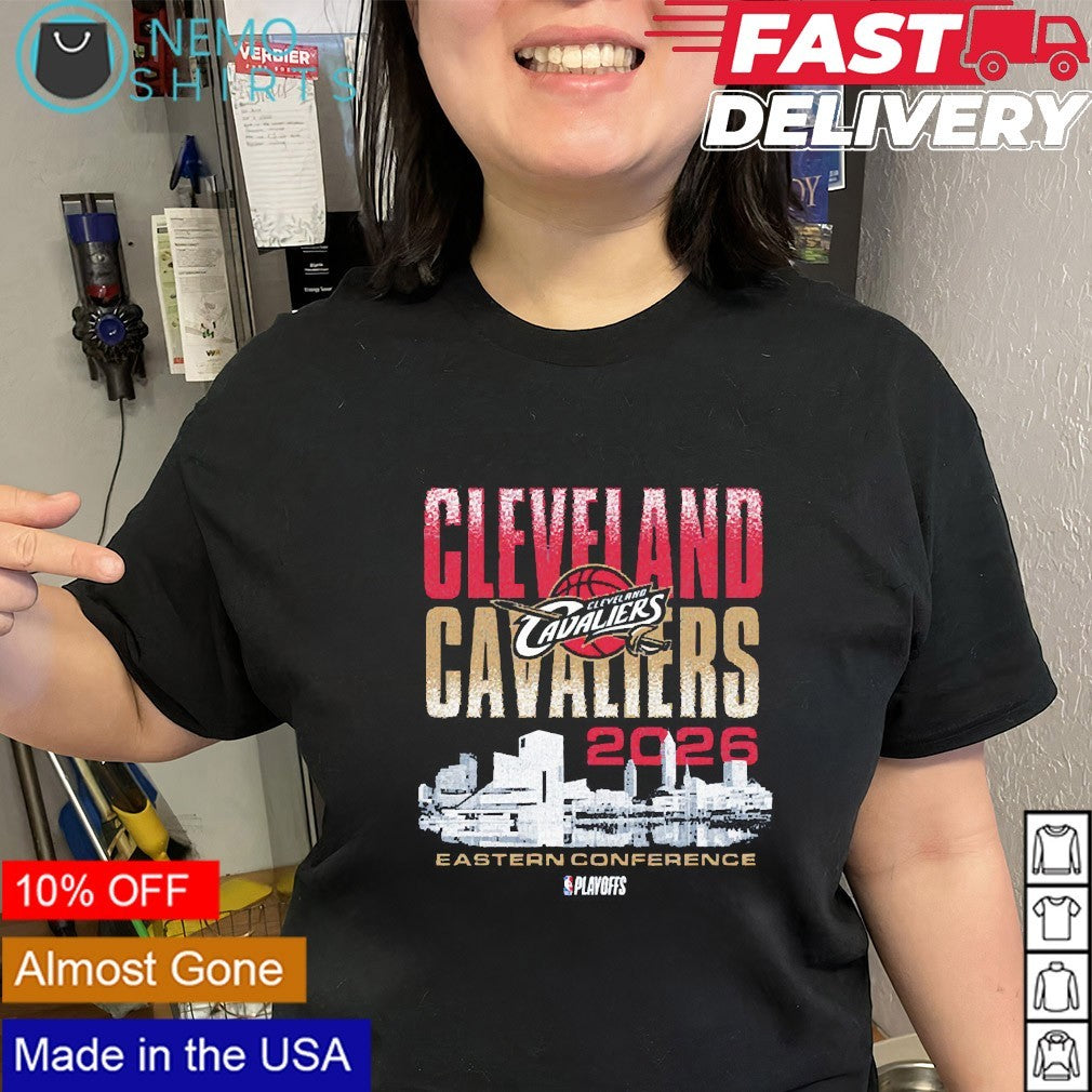 Cleveland Cavaliers basketball 2026 Eastern Conference NBA Playoffs skyline shirt