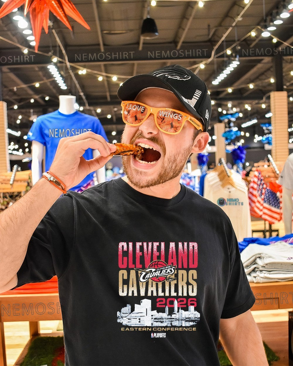 Cleveland Cavaliers basketball 2026 Eastern Conference NBA Playoffs skyline shirt