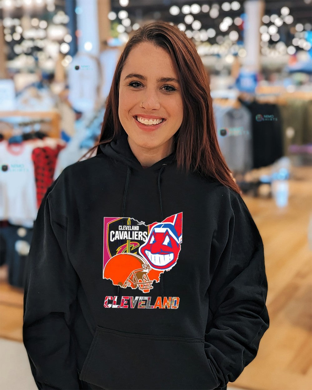 Cleveland sports teams Cavaliers Browns and Guardians logo shirt