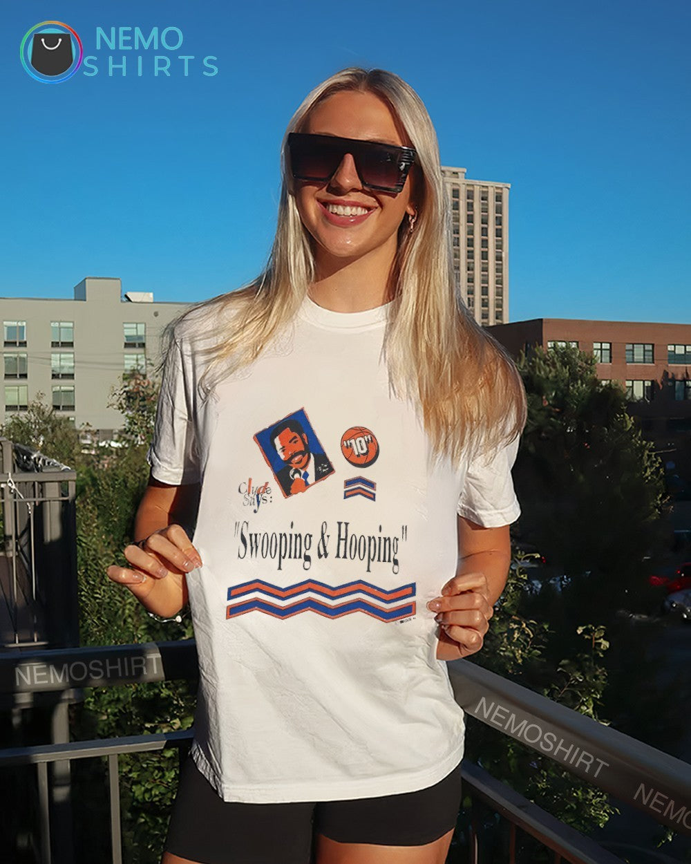 Clyde says swooping and hooping shirt