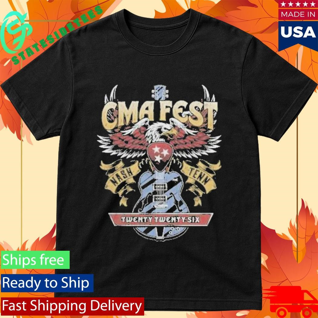 Cmaworld Cma Fest 2026 Eagle Guitar Shirt