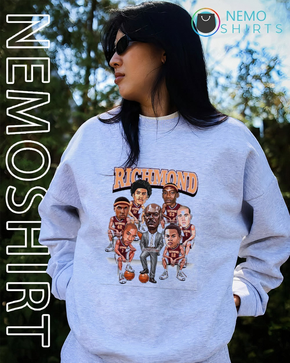 Coach Carter Richmond basketball player team cartoon shirt