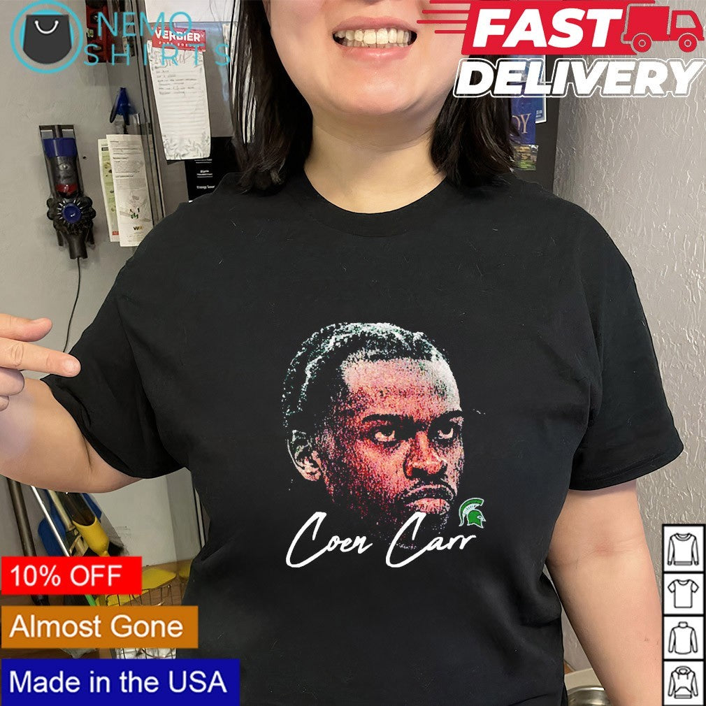 Coen Carr Michigan State Spartans big face shirt