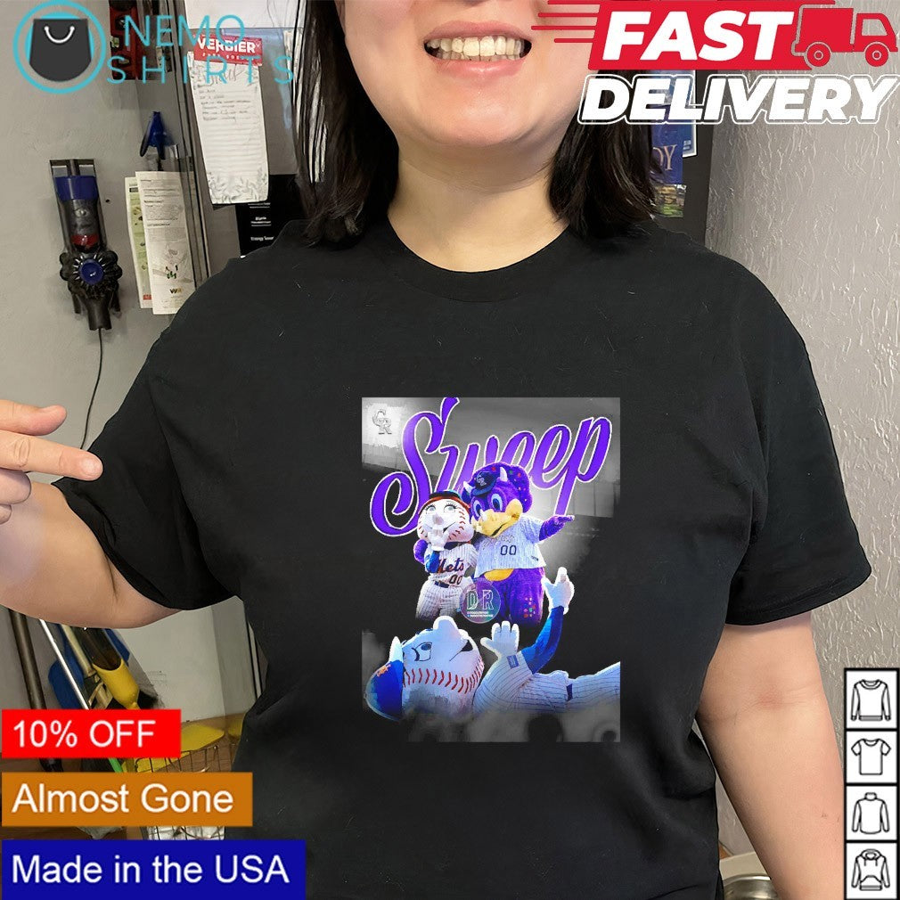 Colorado Rockies sweep the New York Mets baseball mascot shirt