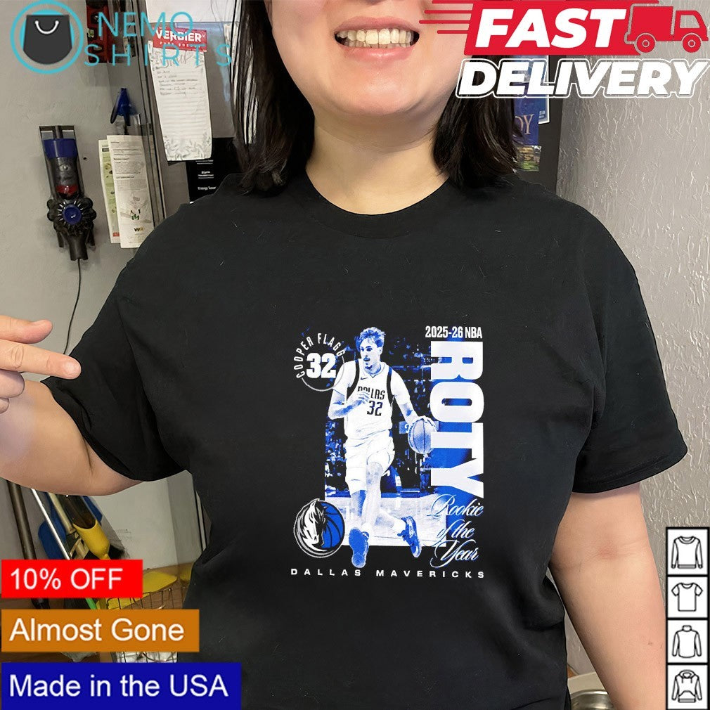 Cooper Flagg Dallas Mavericks 2026 NBA rookie of the year legacy shirt