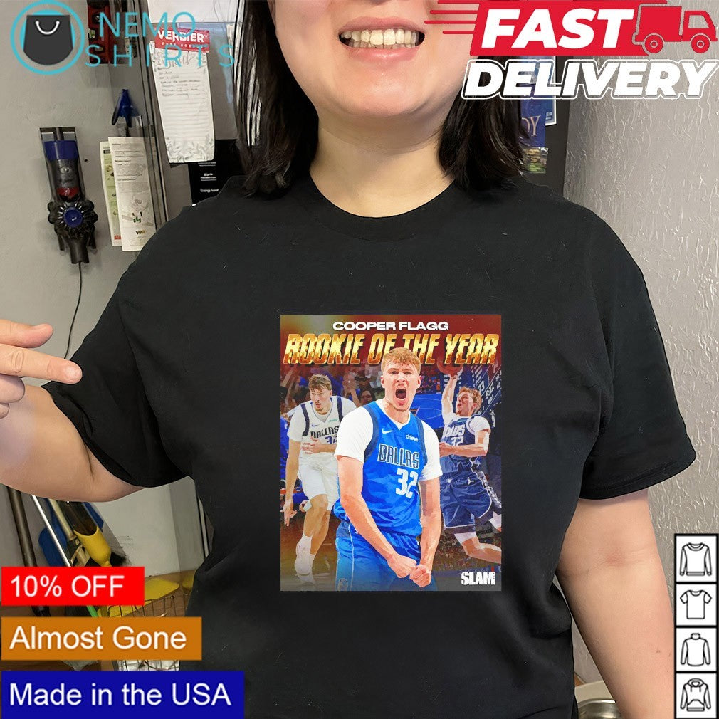 Cooper Flagg NBA Rookie of the Year award Dallas Mavericks shirt