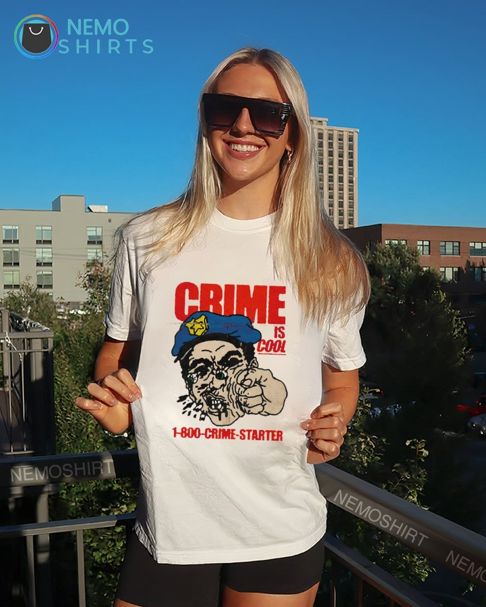 Crime is cool 1800 crime starter shirt