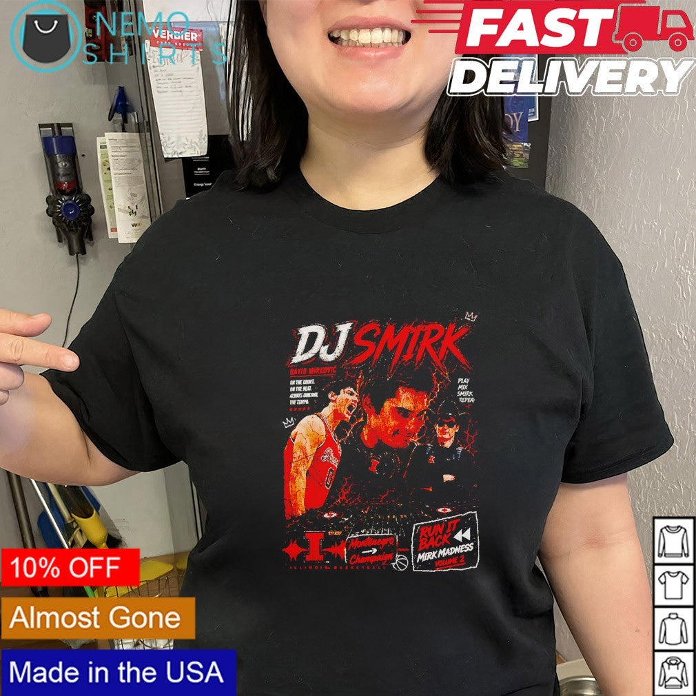 DJ SMIRK David Mirkovic Illinois Fighting Illini run it back retro graphic shirt