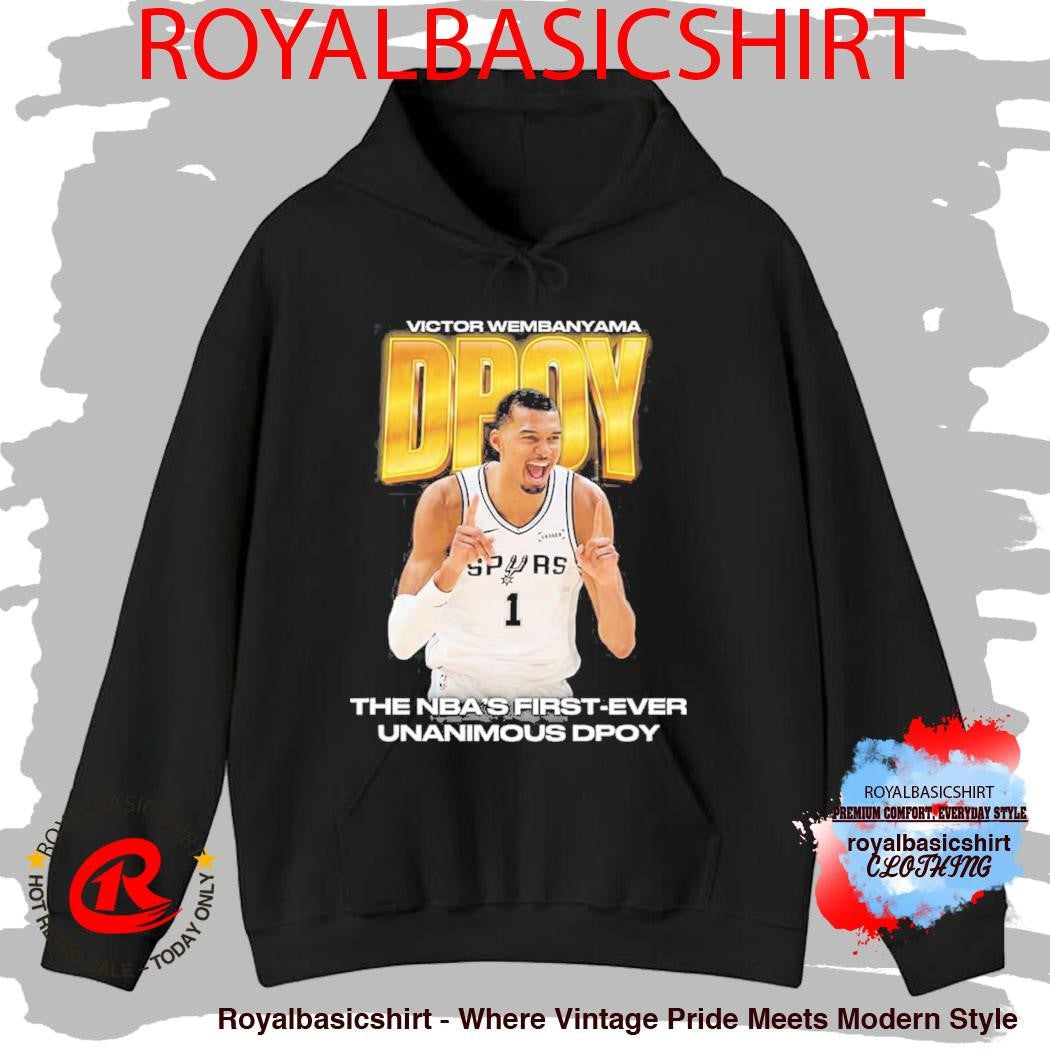 DPOY Victor Wembanyama 2026 The NBA First-Ever Unanimous Defensive Player Of The Year T-Shirt