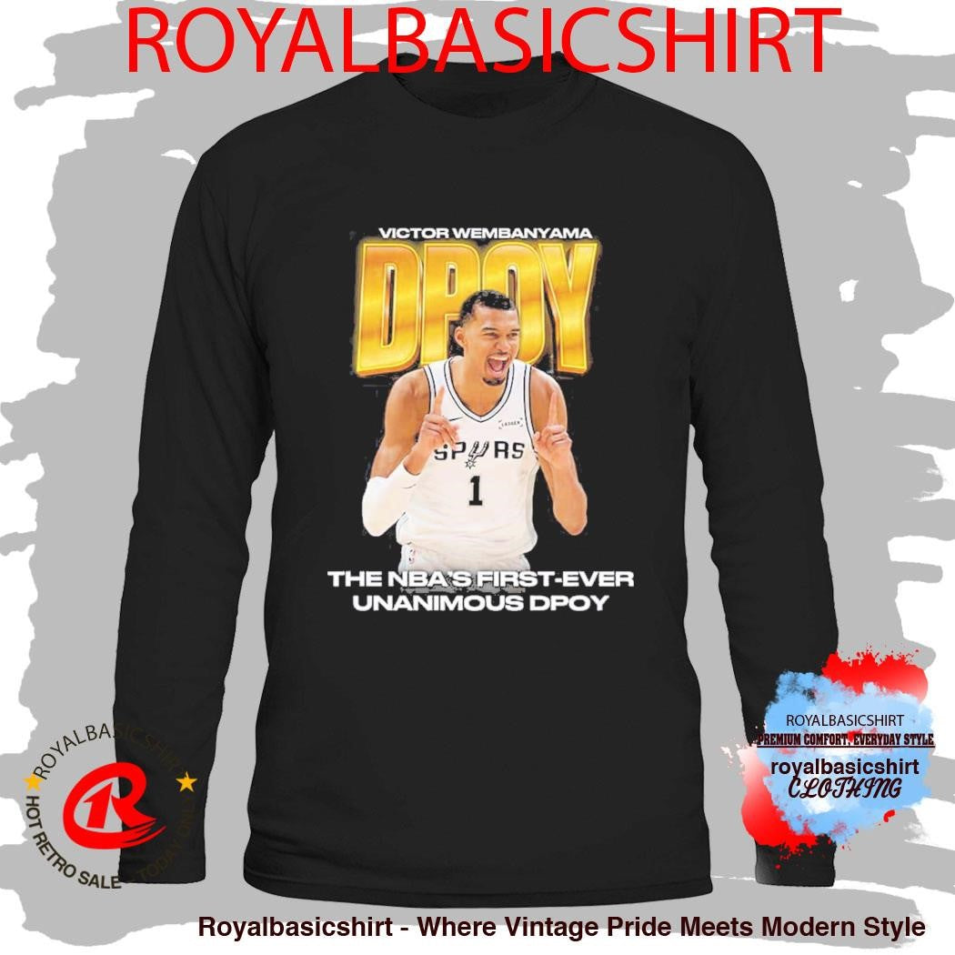 DPOY Victor Wembanyama 2026 The NBA First-Ever Unanimous Defensive Player Of The Year T-Shirt