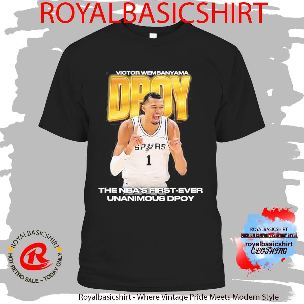 DPOY Victor Wembanyama 2026 The NBA First-Ever Unanimous Defensive Player Of The Year T-Shirt