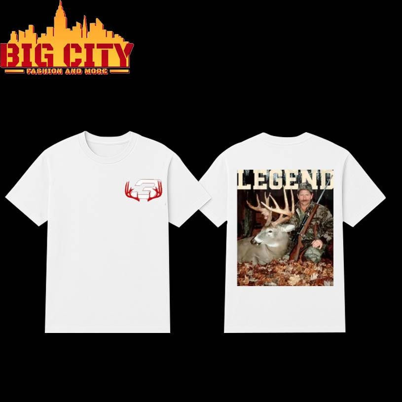 Dale Earnhardt Deer Hunting Season Nascar Legend Two Sided Tee (1)